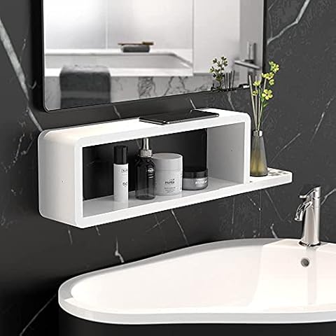 DALUOBO Bathroom Storage Rack Toilet Wall Hanger Bathroom Organizer Plastic Shower Basket Floating Shelf Cover