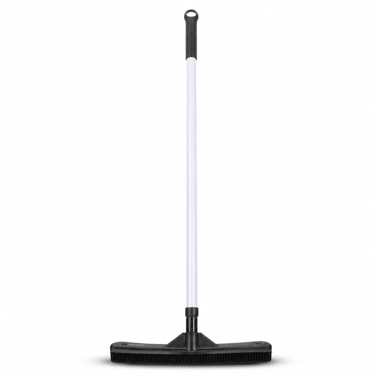 ForPro Premium FurBeGone Rubber Broom, Pet Hair Remover for All Floor Types, 12” Electrostatic Rubber Bristles, 50” Adjustable Telescopic Handle,
