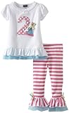 Mud Pie Little Girls' I'm 2 Tunic And Legging Set