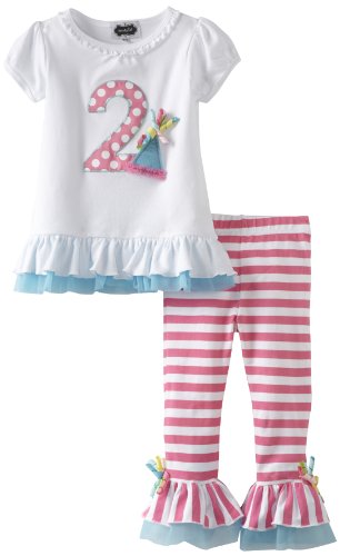 Mud Pie Little Girls' I'm 2 Tunic And Legging Set