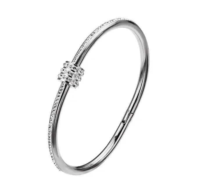 MEENAZ bracelet for woman combo AD Bangles for women Stylish Adjustable hand Silver Bracelet for girls silver Kada for Women american diamond CZ Accessories Jewellery friendship crystal Stone 639 (B0CWY47P8S) Amazon Price History, Amazon Price Tracker