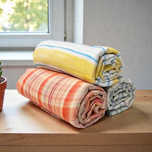 Image of NEW COMERS Cotton Muslin Baby Swaddle Set, Multicolor Printed Muslin Swaddle Wrap for New Born Baby, Soft Pure Cotton Sheet Baby Wrap Set, Baby Product (Swaddle 05)