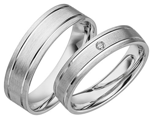 JC zilver trouwringen 925 sterling trouwringen S023 (prijs per paar)