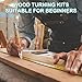 QZQUFJ 6 Piece Woodturning Bolt Action Pen Set for Men, Custom Pens Personalized, Fancy Cool, Unique Pen Sets for Gift, Bullet Engraved Wood, Rifle Gun Customized Pen