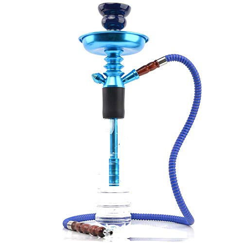 CUIJU Hookah Shisha tragbare Flasche Metall Shisha Adapter mit Schlauch, blau – Bild 3