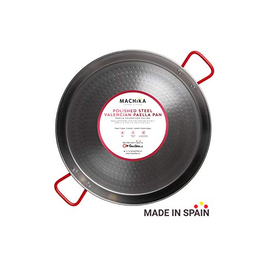 Machika Polished Steel Paella Pan 24 inch (60 cm)