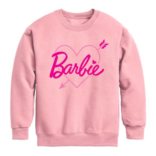Barbie - Arrow Heart Logo - Toddler And Youth Crewneck Fleece Sweatshirt