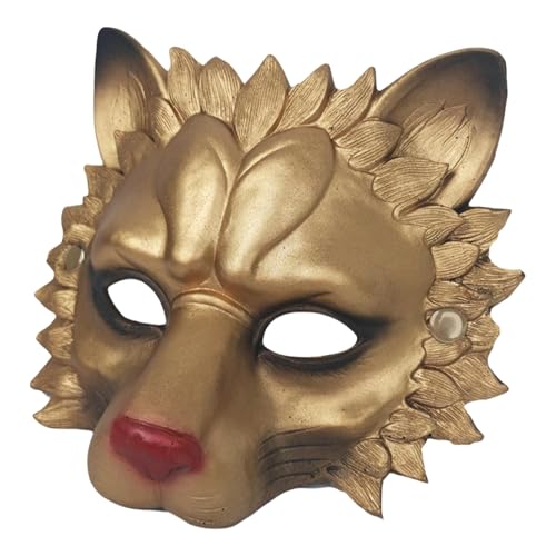 Masque de tête d'animal de fête, couvre-visages de cosplay de lion | Masque Lion Couvre-visage | Accessoires Photo couvre-tête en PU Lion, masque facial de fête, jeu...
