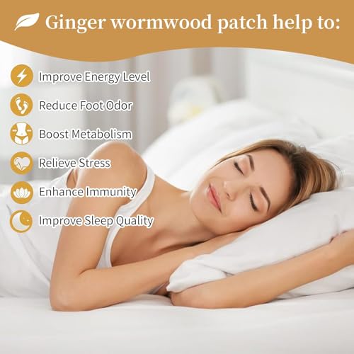 Image of CHADUO Cleansing Foot Pads Natural Cleansing Foot Pads Ginger Wormwood Patches-Improves Sleep and Supports Body Cleansing-40PCS 姜草足贴 脚贴 天然清洁