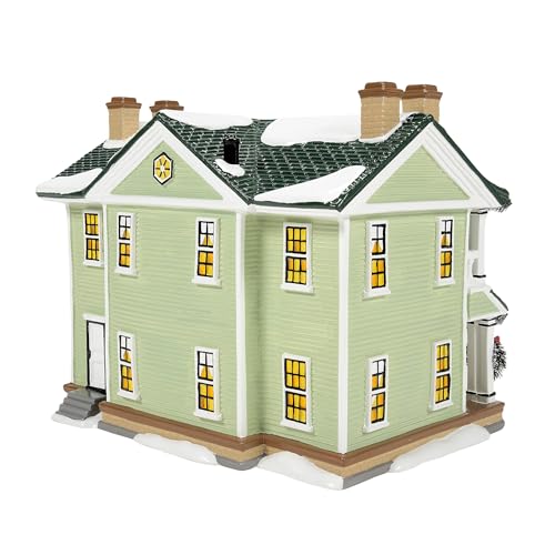 Snow Village Senior Living Center edificio de cerámica multicolor iluminado 19cm 3