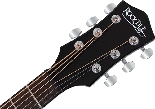 Rocktile D-60CE Guitare de Western noir - Les Beatles, Paul McCartney, John Lennon, RIngo Starr, George Harrison Rocktile D-60CE Guitare de Western noir – Image 8