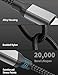2ft USB C to C Fast Charging Cable for iPhone 16 15, 60W Braided USB-C to USB-C Charger Cord 3 Pack, 2 foot USB 2.0 Type C Charge Cable for iPad Pro/Air/Mini, Galaxy S24 S23 S22, Note 20 10, MacBook