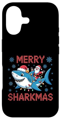 Merry Sharkmas T^V[N ʔ zf[ NX}X AO[Z[^[ X}zP[X iPhone 17 p