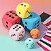 uxcell 2Pcs Foam Dice, 3.8cm/1.5inch Eva 6-Sided Dice Stress Ball Squeezable Blocks for Board Games Relieve Stress Anxiety (Orange, Blue)