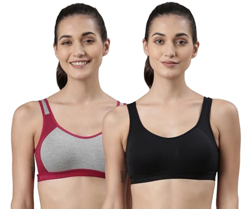 Image of Dollar Missy Pack of 2 Women's Cotton Wire-Free Moulded Sports Bra