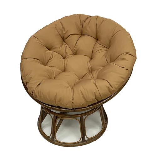 Hiseng Cojines sillas Jardin papasan, ImpermeableCojín Redondo Cojin Silla de Ratán o Mecedoras Cojín Silla Huevo, Cojín de Sillón para Interiores Exterior Cojín de Asiento (80cm,Camel)