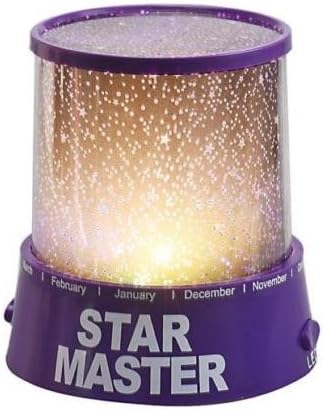 Spidyalice Romantic LED Starry Night Sky Projector Lamp Star Light Cosmos Master Kids (Purple)
