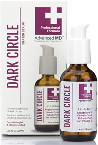 AdvancedMD Dark Circle Eraser Face Serum Lotion Skin Care - Diminishes Dark Circles, Lifts Skin Tone, & Lifts Tired Eyes - Made W/Vitamin C, Kakadu Plum, and Vitamin E - 1.75 Fl Oz