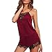 PRJN Sexy Damen Reizwäsche Nachthemd Kurz Damen Unterwäsche Sexy Negligee Spitze Kimono Sleepwear Kleid Damen Dessous Body Sexy Lingerie Bodysuit Reizwäsche Damen sexy Dessous