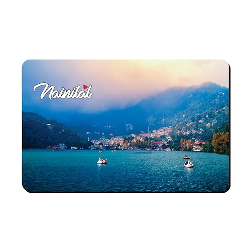 Image of Elegant Fridge Magnet with Themes |Rectangular Size Refrigerator Magnet with Magnetic Rubber Back | Pack of 1, 8.6cm X 5.4cm (Nainital)