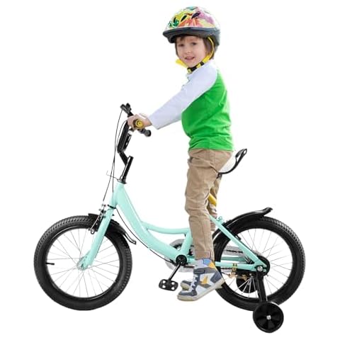 LENJKYYO 16" Kids Bicycle with Stabilisers Cover