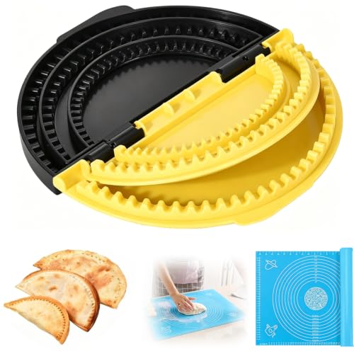 3 in 1 Tortilla Sealer Wrap Maker with Silicone Dough Mat Adjustable 4in-6in-8in Press and Seal Wrap Maker Create Burritos Tortilla Dumplings Calzones Enchiladas Kebabs Pasties