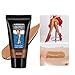 Leg Makeup Waterproof Tanning Flawless Body Foundation Lotion, Leg and Body Scar Cover up Makeup/Tattoo Cover Up, Beach Legs Glow﻿ Cream(#3 Bronze, 30ml)