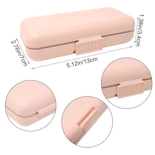 Image of yueton 1Pack Mini Compartment Plastic Organizer Small Multifunctional Organizer Portable Travel Storage Box for Hair Accessories, Cotton Swab, Sticking Plaster, Needle