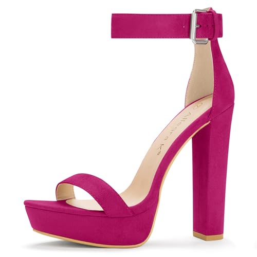 Image of Allegra K Women's Platform High Heel Ankle Strap Chunky Heels Sandals