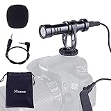 Nicama SGM6 Micrófono de Cámara Universal para Grabación vídeo iPhone iPad Mac Smartphone Youtube/ENTREVISTA/Conferencia/Podcast, DSLR Canon Nikon Sony Videocámara