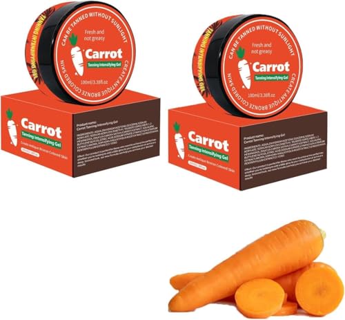 Crema bronceadora de zanahoria con aceite de coco y vitaminas para piel dorada