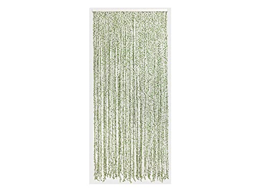 MOREL Rideau de Porte Torsades de Polyester et Feuillage Artificiel - 90 x 200 cm