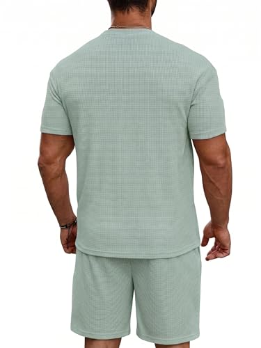 Image of Vogaan Men's T-Shirt and Shorts Set | Top & Shorts Night Suits Set | Night Wear for Men