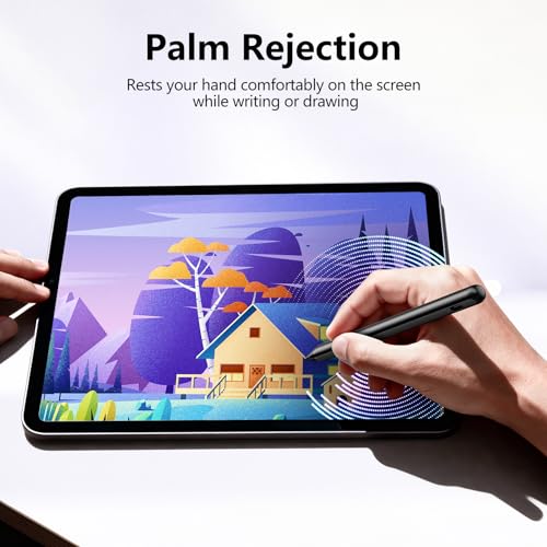 Image of Stylus Pen for iPad 6th-11th Generation-2X Fast Charge Active Pencil Compatible with 2018-2026 Apple iPad Pro 11 inch /12.9 inch /M4, iPad Air 3 /4 /5 /M2 /M3 /M4,iPad mini 5 /6 /7 Gen-Black