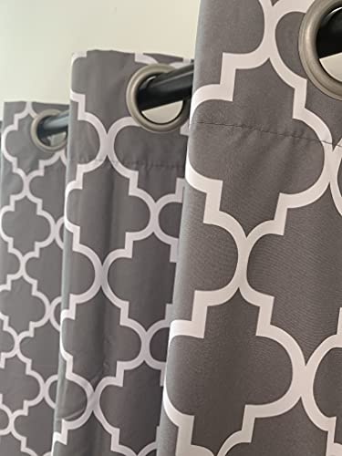 Royal Tradition Meridian, 52-Inch Wide X 108-Inch Long, Set Of 2, Thermal Insulated Room Darkening Curtains, Grey #TOP3