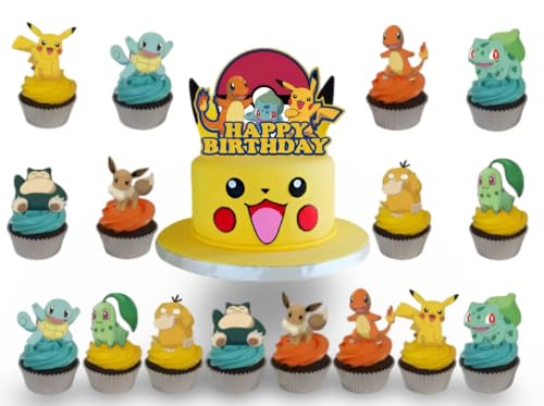 Pokémon Party Supplies | Birthday Cake Toppers | Design 2