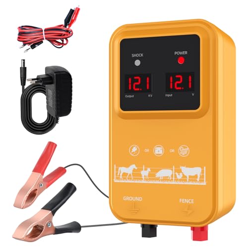 10KM Clôture électrique pour bétail, Électrificateur De Clôture Électrique Haute