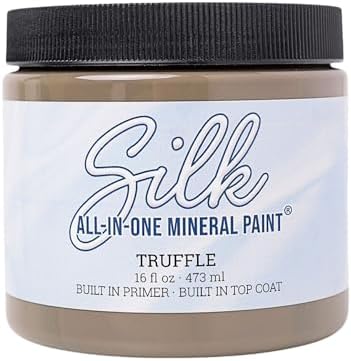 Dixie Belle Silk All-in-One Mineral Paint | Truffle (16oz) | Deep Earthy Brown All-in-One Water Based Primer + Topcoat | Durable Furniture Paint | Low Reflective Finish
