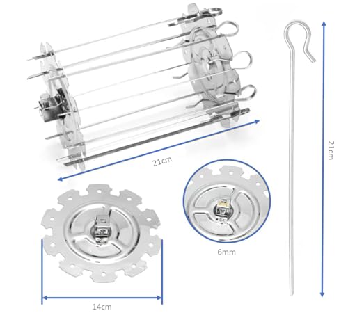BridgePro brochetas giratorias de acero inoxidable con diseño robusto de alta durabilidad 5