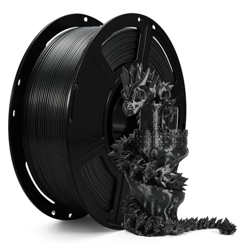 Image of FLASHFORGE Silk+ PLA Filament 1.75mm Black, Silky Texture 3D Printing Filament, Enhanced Layer Adhesion with Stunning Surface Finish; Chrome-Like Brilliance and Silk-Smooth Perfection