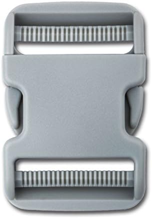 DYZD Premium 2 Inches(50mm) Flat Dual Adjustable Side Release Buckles (4PCS, Grey)