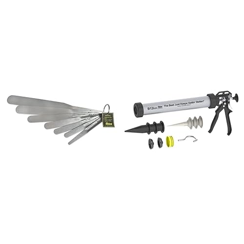 Albion Engineering 958-G01 Streamline - Juego de 7 espátulas para calafatear + Albion Engineering Company B12S20 B-Line Pistola manual para