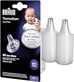 Braun ThermoScan Lens Filters for Ear Thermometer, Disposable Covers, Clear, 40 Count