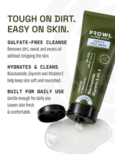 Image of PROWL by Tiger Shroff Gentle Man Facewash with Niacinamide, Glycerin, Vit E