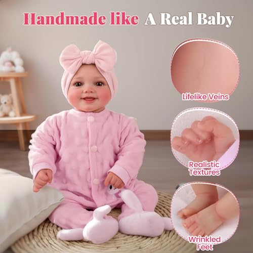 Muñeca Reborn Baby Dolls Sunny de 17 pulgadas realista miniatura 2