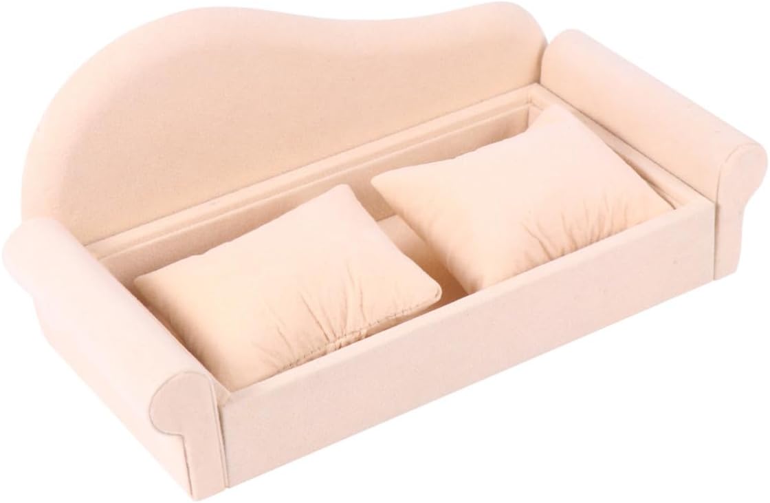 NUOBESTY Jewelry Box for Organizing Display Holder Flannelette Sofa Shaped