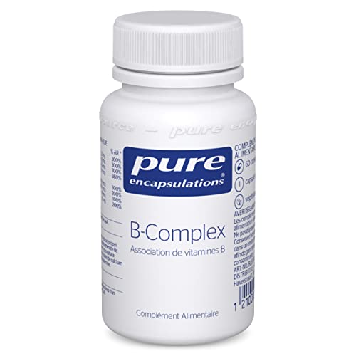Pure Encapsulations - B-Complex - Association de 8 Vitamines B Hautement Assimilables - Contribue à Un Métabolisme Énergétique Normal - 60 Gélules Véganes