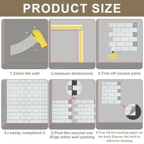 10 Stück 3D Fliesenaufkleber, Klebefliesen Selbstklebend, 30,5 × 30,5 cm, Küche & Bad, Vinyl Metro Wandfliesen, Küchenrückwand, Abnehmbar, Wasserdicht (Beige)