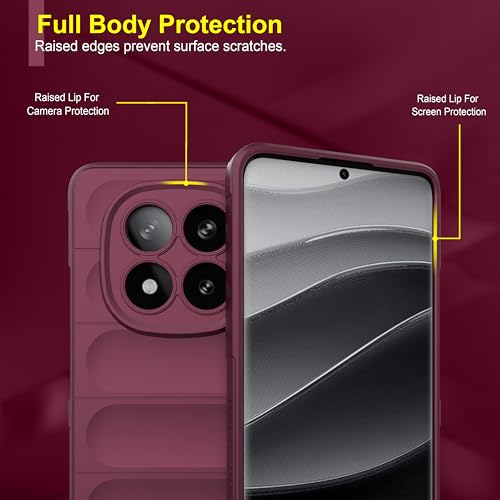 Image of amazon basics Back Case Cover for Mi Redmi Note 14 Pro Plus 5G | Compatible for Mi Redmi Note 14 Pro Plus 5G Back Case Cover | Liquid Silicon Magic Case with Camera Protection | Plum