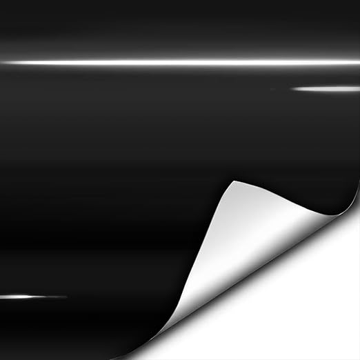 VViViD Gloss Black Vinyl Wrap Adhesive Film Air Release Sheet (1ft x 5ft)